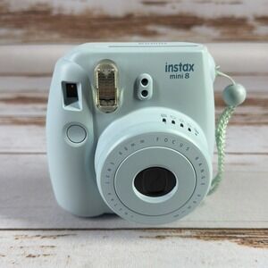 Fujifilm Instax Mini 8 Instant Film Camera - Blue w/ Film Used